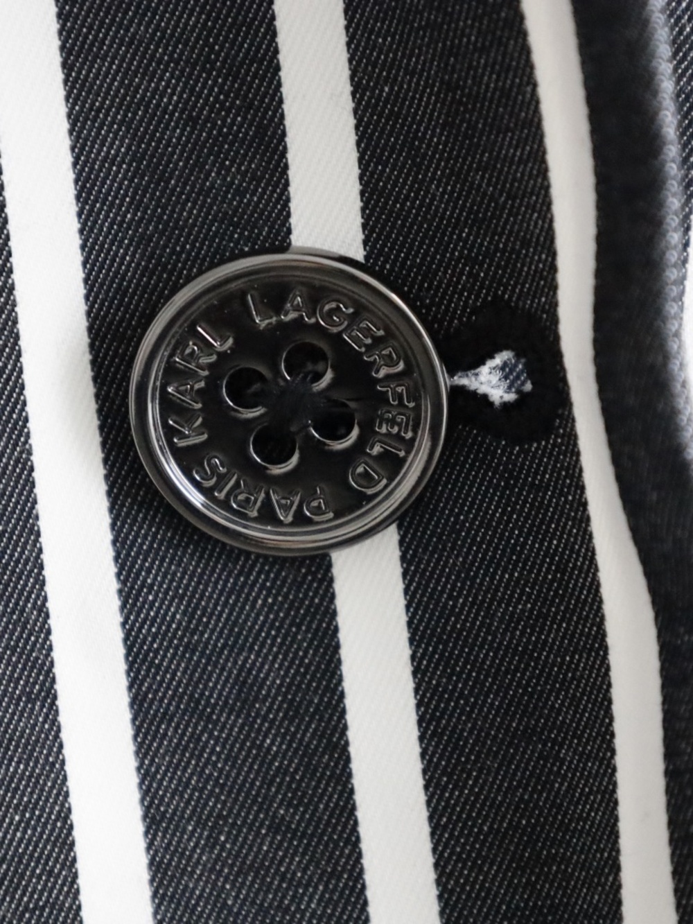 Karl Lagerfeld Striped Statement Blazer - Picture 9 of 9